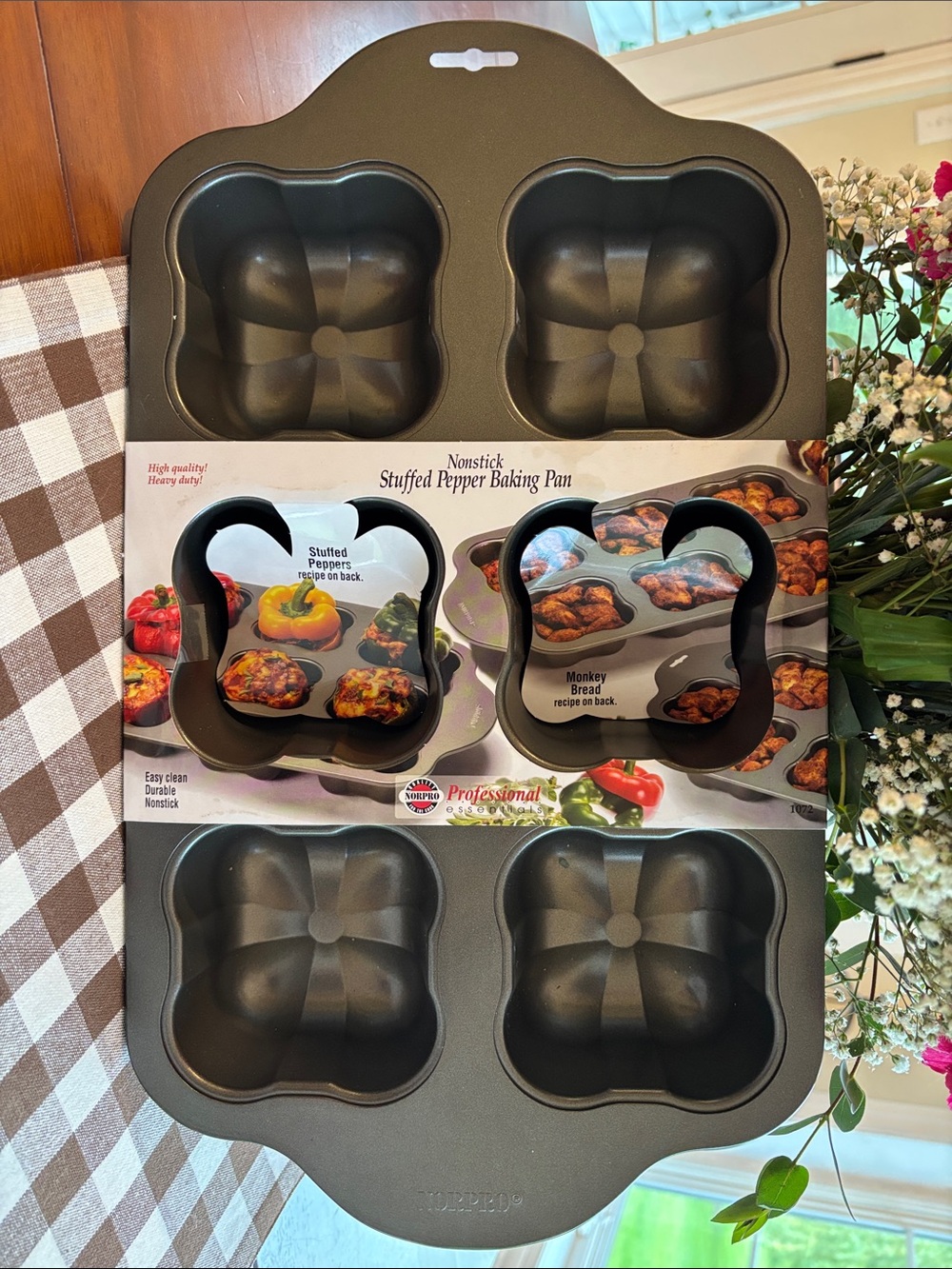 NWT Norpro Nonstick Stuffed Pepper Baking Pan - Black